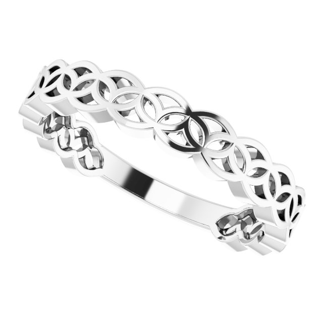 Sterling Silver Geometric Stackable Ring