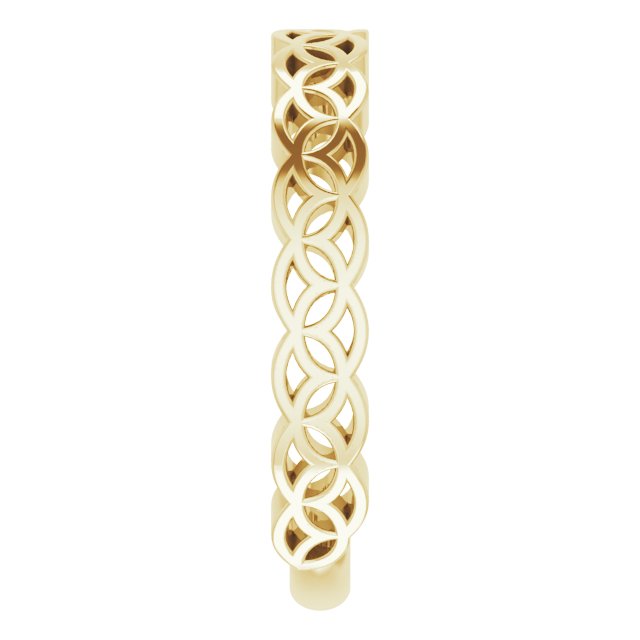 14K Yellow Geometric Stackable Ring