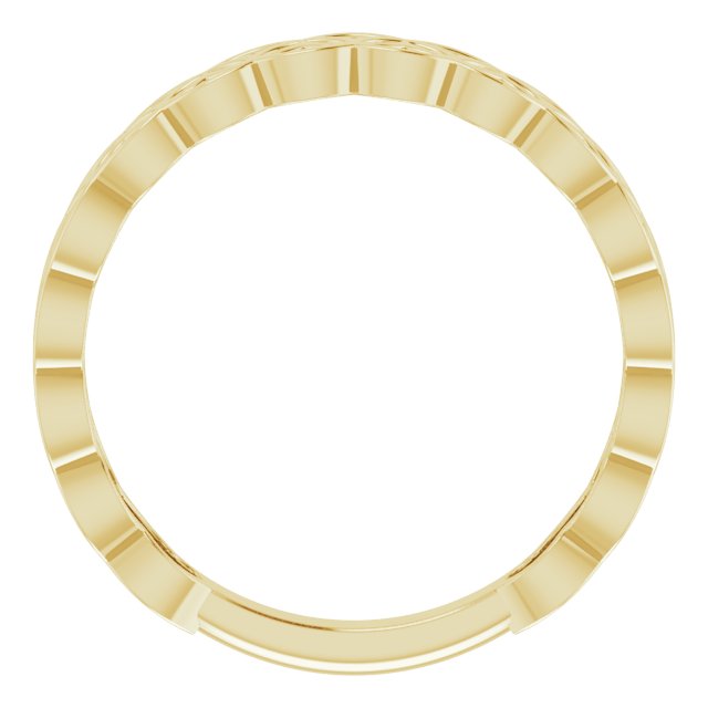 14K Yellow Geometric Stackable Ring