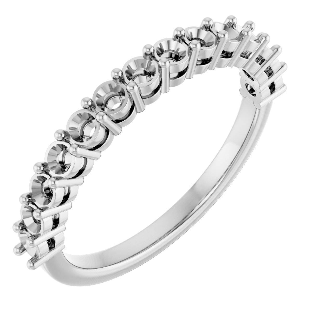 14K White 3/4 CTW Natural Diamond Anniversary Band