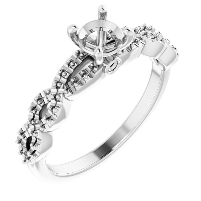 Accented Infinity-Inspired Engagement Ring