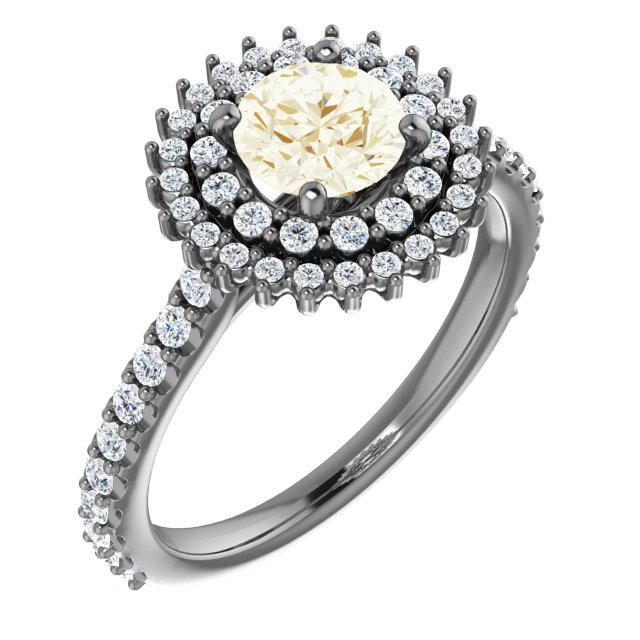 Double Halo-Style Engagement Ring or Band