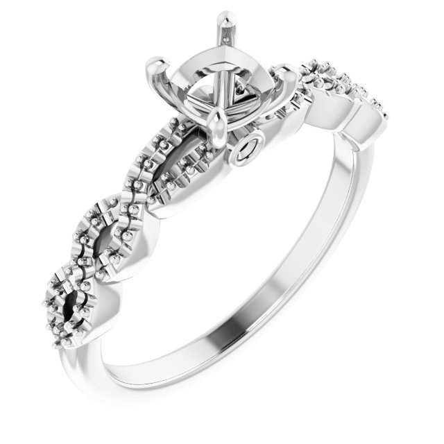 Accented Infinity-Inspired Engagement Ring