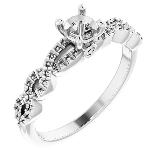 Accented Infinity-Inspired Engagement Ring