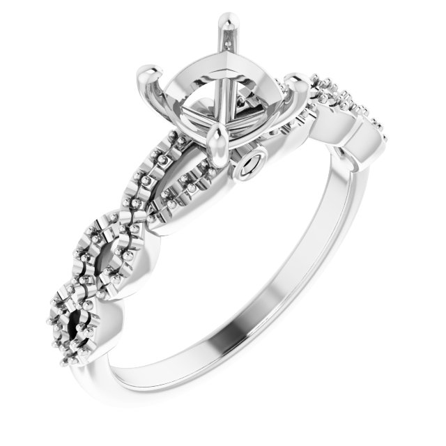 Accented Infinity-Inspired Engagement Ring