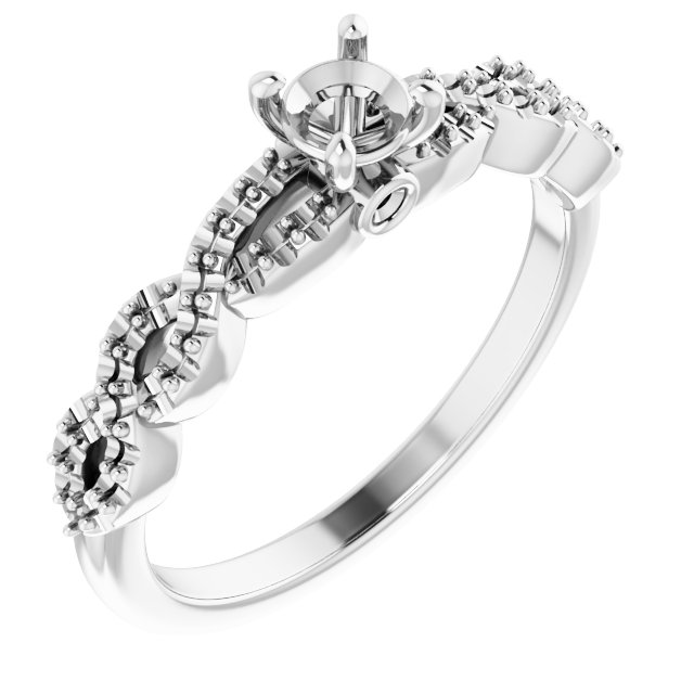 Accented Infinity-Inspired Engagement Ring