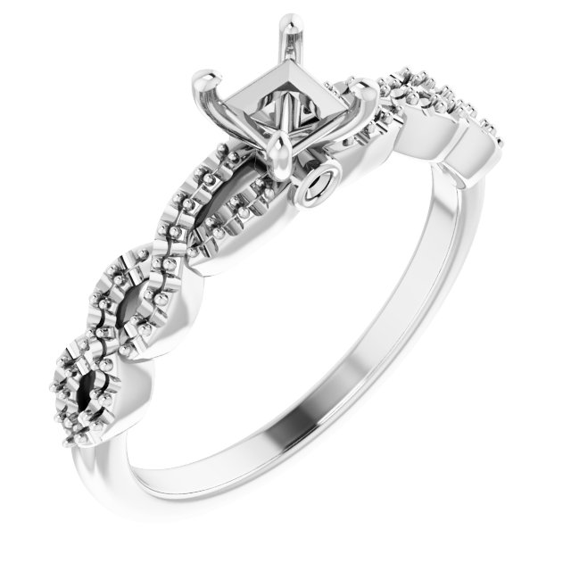 Accented Infinity-Inspired Engagement Ring