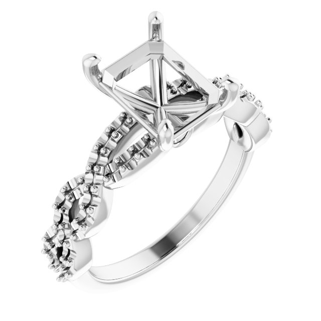 Accented Infinity-Inspired Engagement Ring