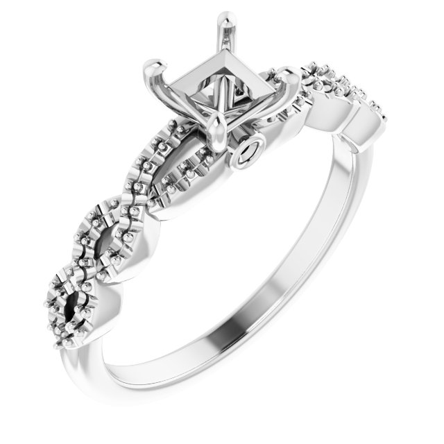 Accented Infinity-Inspired Engagement Ring