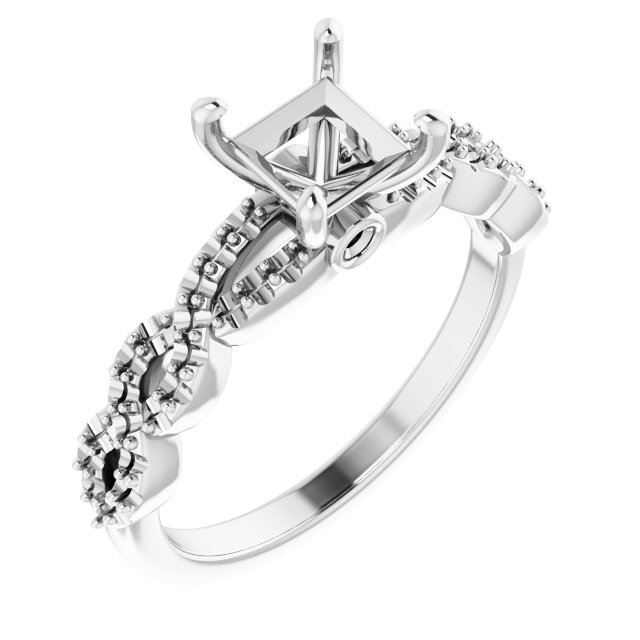 Accented Infinity-Inspired Engagement Ring