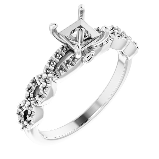 Accented Infinity-Inspired Engagement Ring