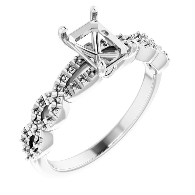 Accented Infinity-Inspired Engagement Ring