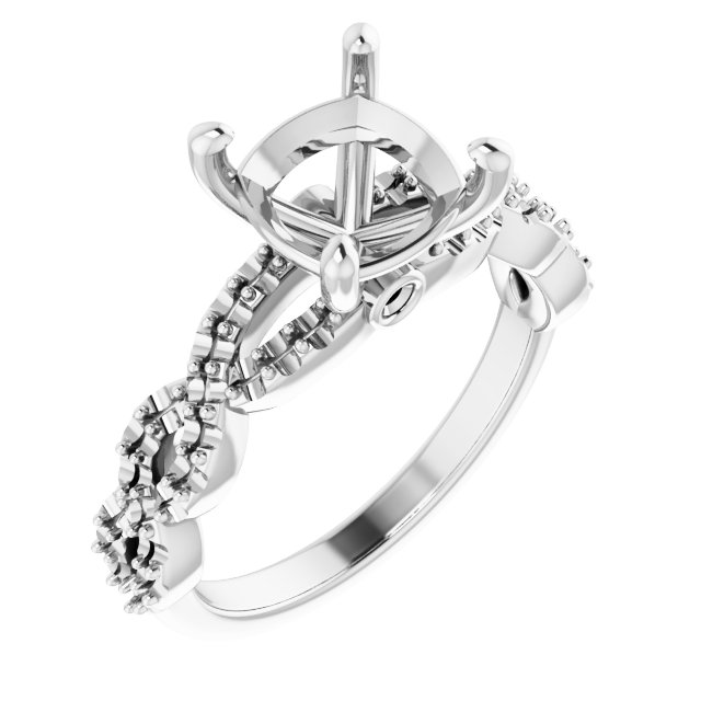 Accented Infinity-Inspired Engagement Ring