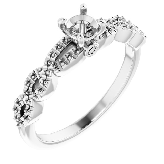 Accented Infinity-Inspired Engagement Ring