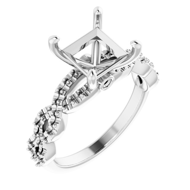 Accented Infinity-Inspired Engagement Ring