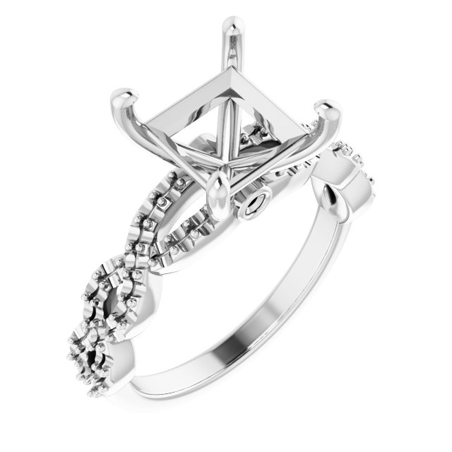 Accented Infinity-Inspired Engagement Ring