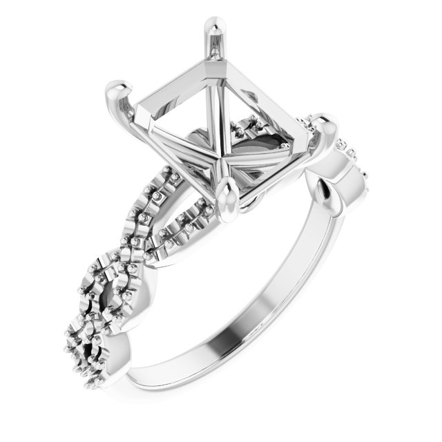 Accented Infinity-Inspired Engagement Ring