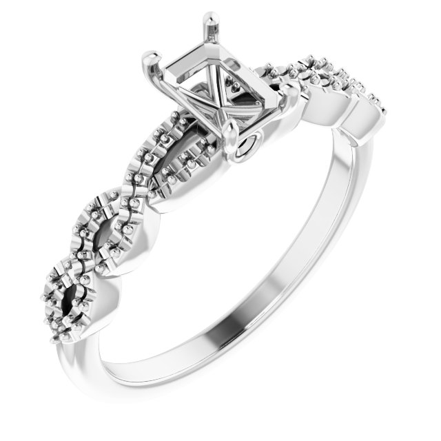 Accented Infinity-Inspired Engagement Ring