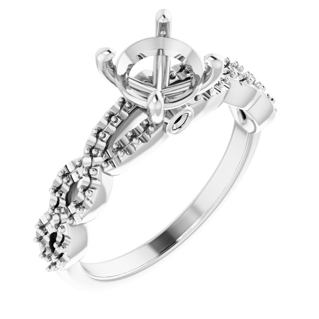 Accented Infinity-Inspired Engagement Ring