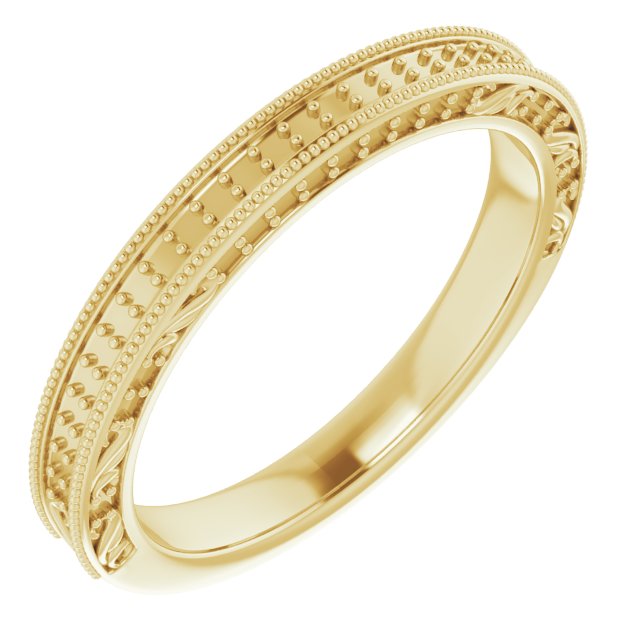 14K Yellow 1/4 CTW Natural Diamond Band for 6.5 mm Round Ring