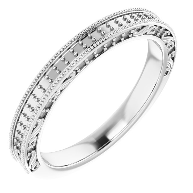Band Mounting for 10x8 mm Emerald Ring