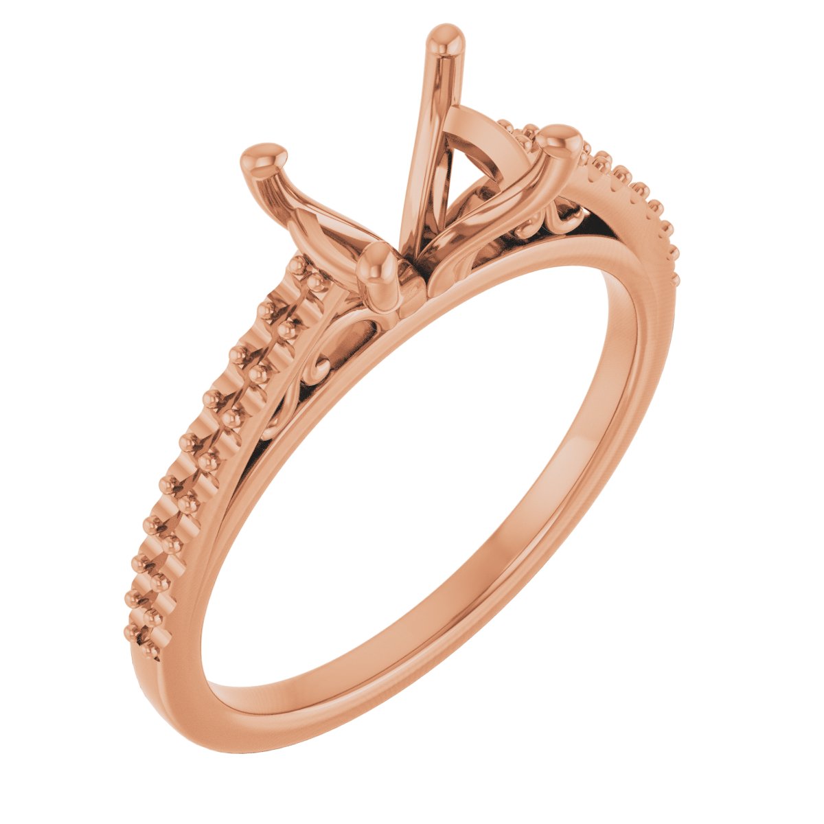Accented Cathedral Engagement Ring