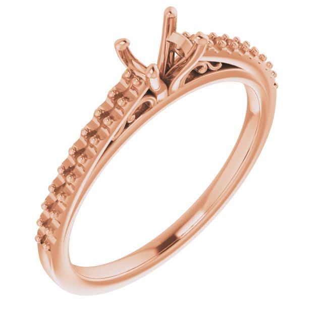 Accented Cathedral Engagement Ring
