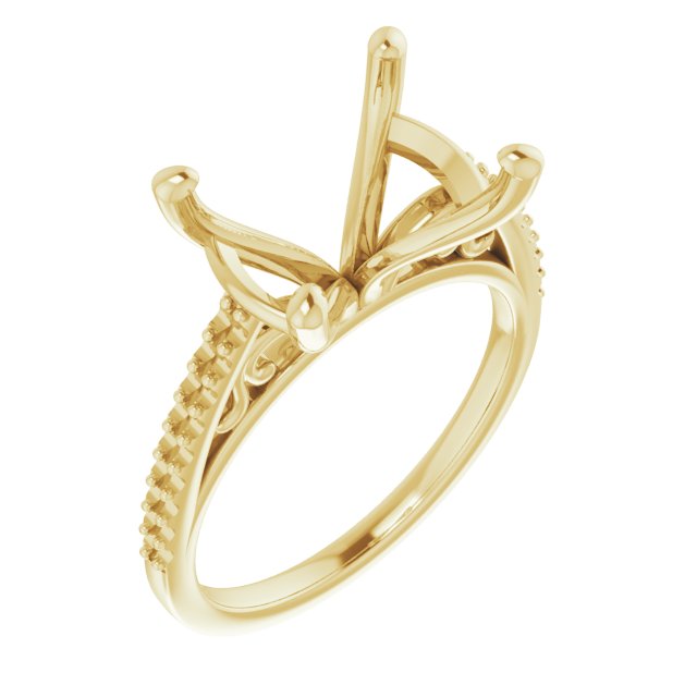 Accented Cathedral Engagement Ring
