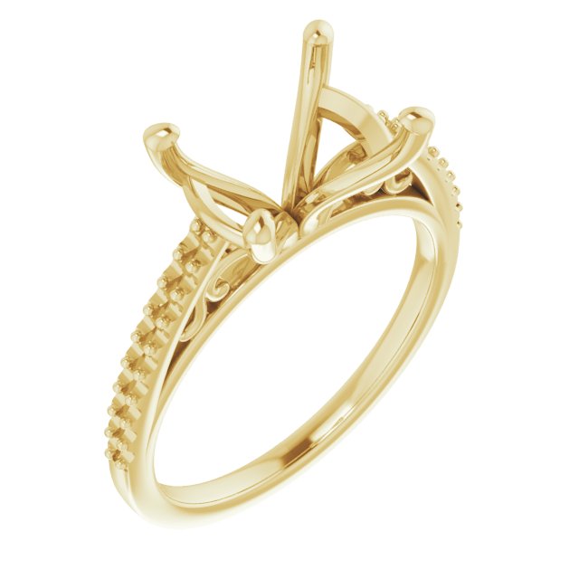Accented Cathedral Engagement Ring