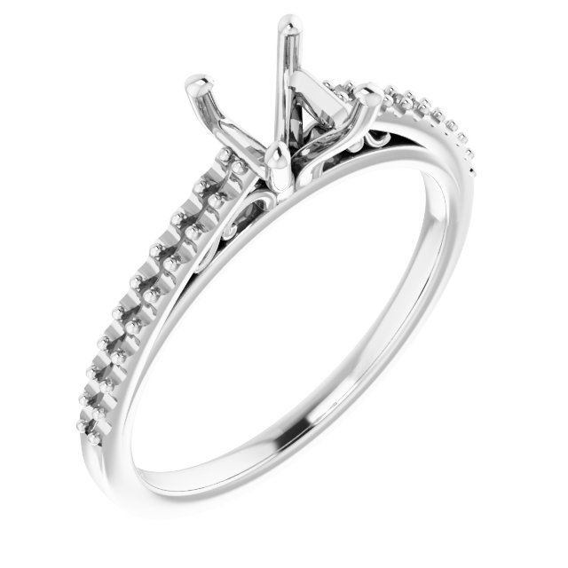 Accented Cathedral Engagement Ring