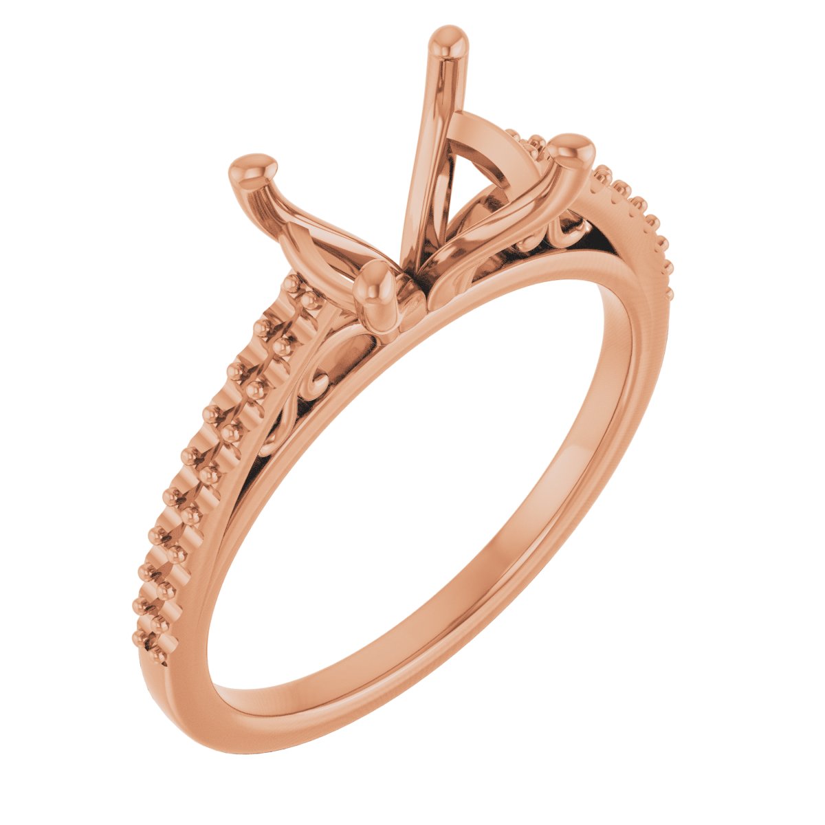 Accented Cathedral Engagement Ring
