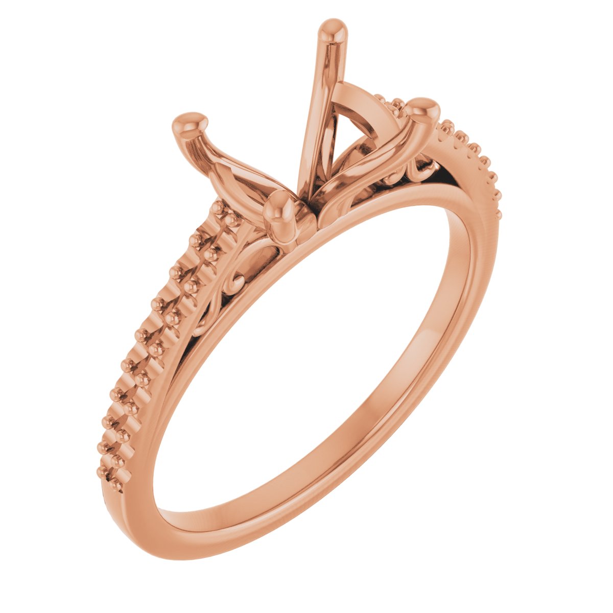 Accented Cathedral Engagement Ring