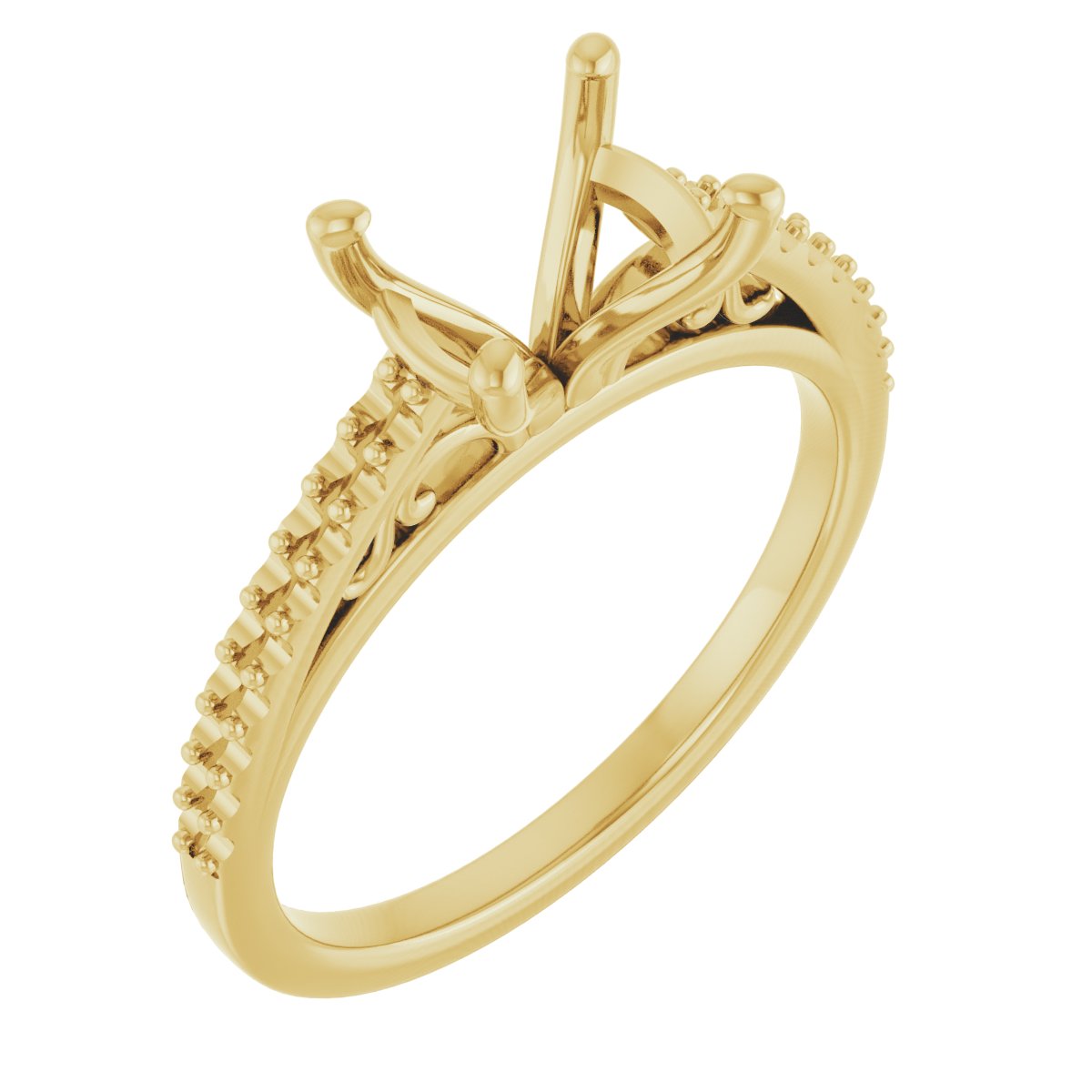 Accented Cathedral Engagement Ring