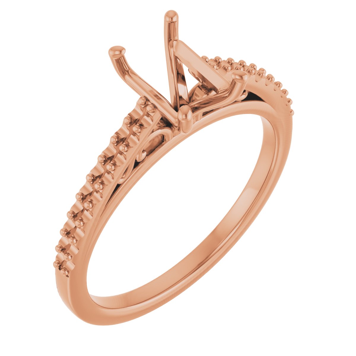 Accented Cathedral Engagement Ring