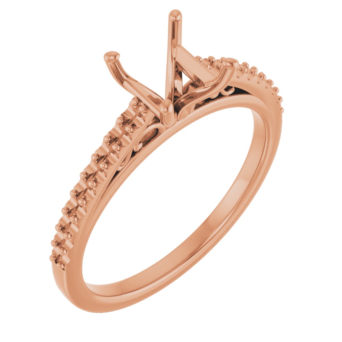 Accented Cathedral Engagement Ring
