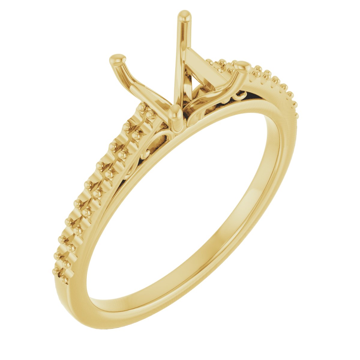 Accented Cathedral Engagement Ring