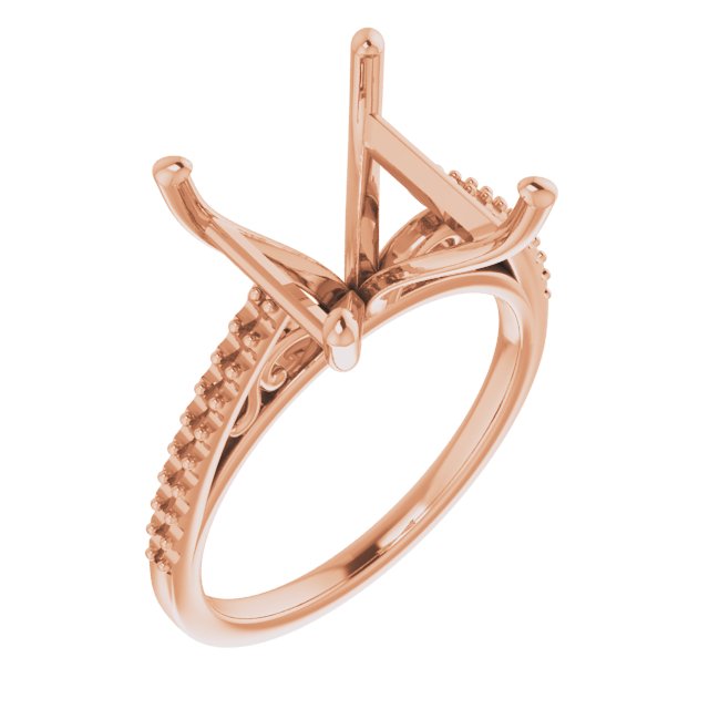 Accented Cathedral Engagement Ring