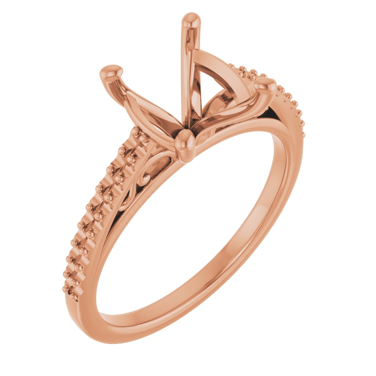 Accented Cathedral Engagement Ring