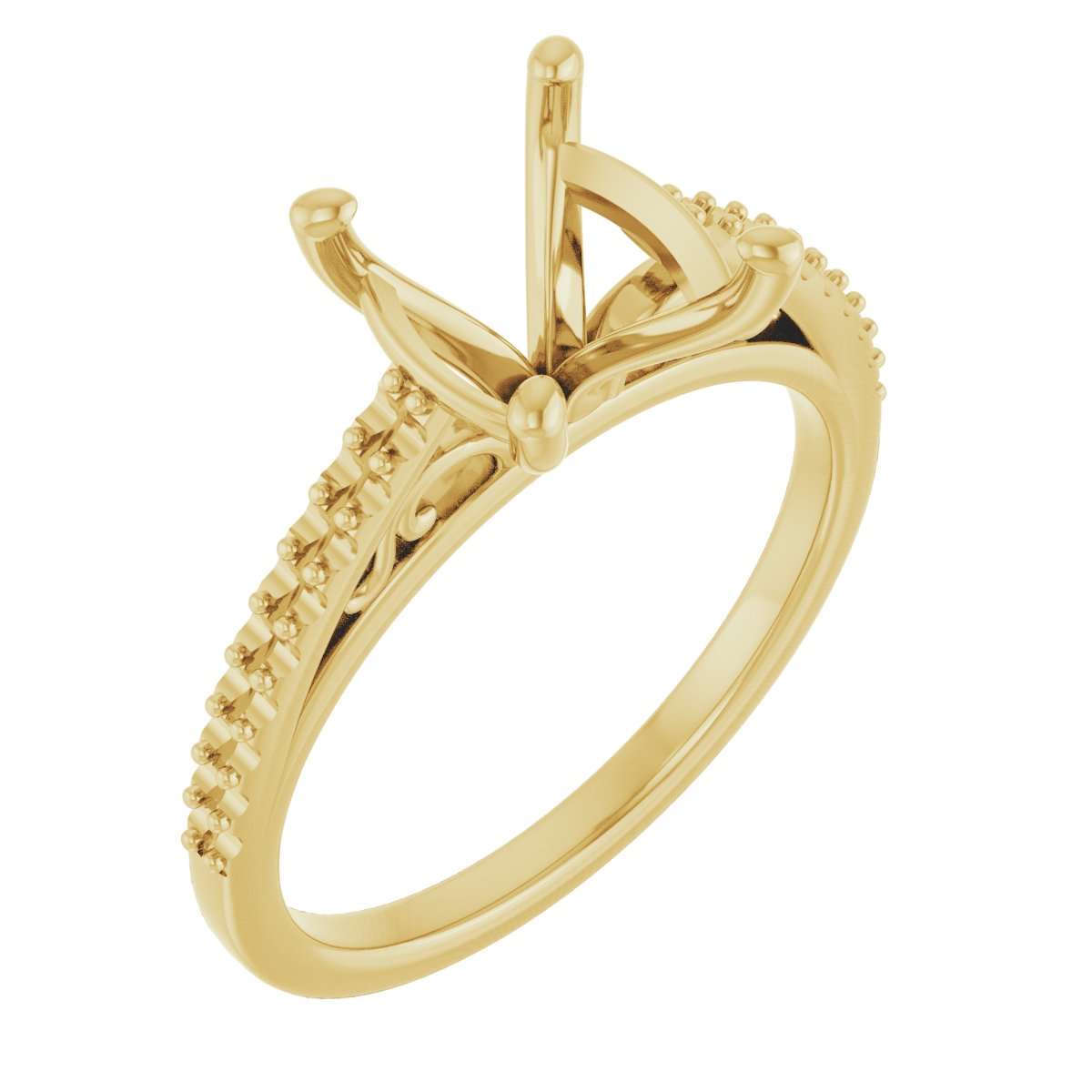 Accented Cathedral Engagement Ring