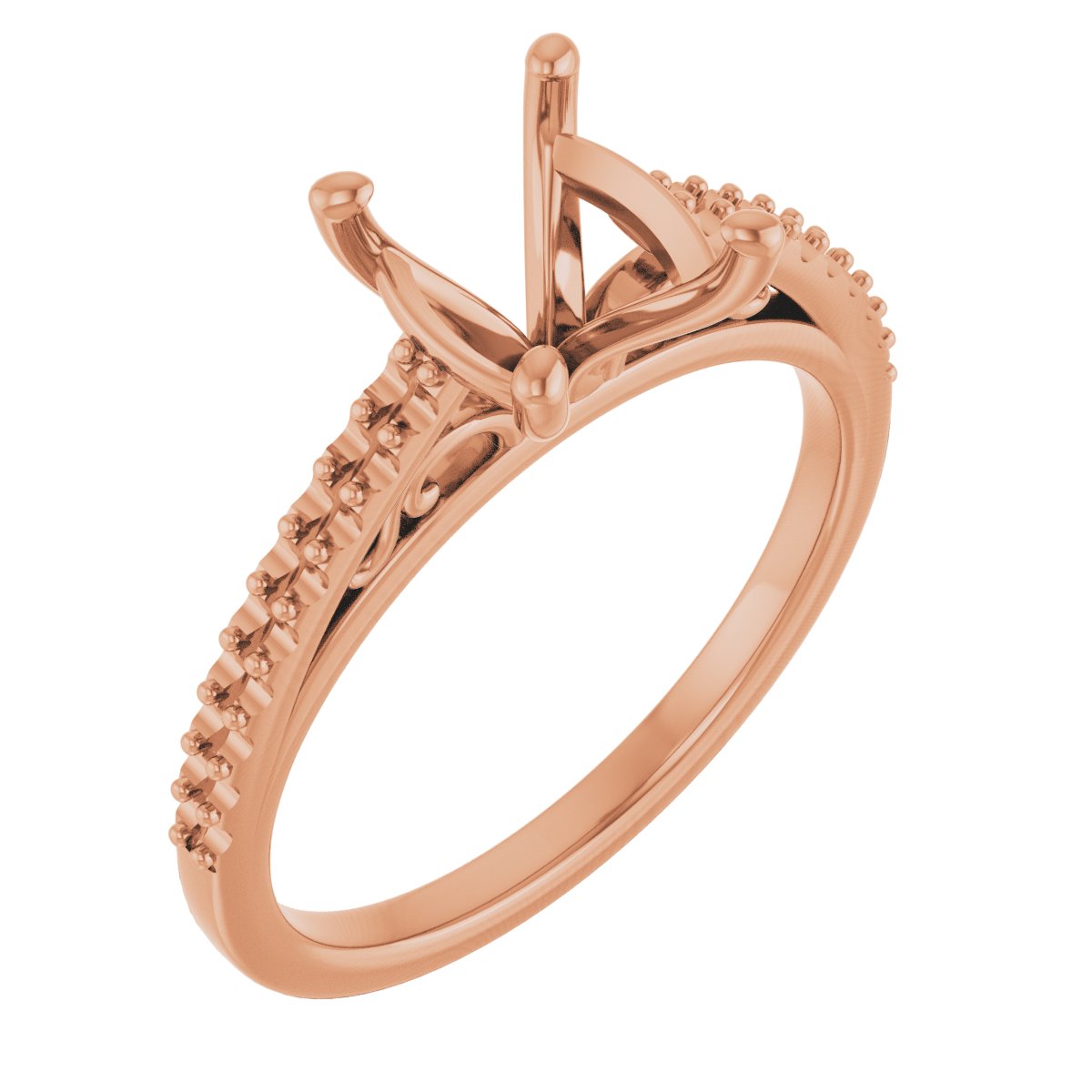 Accented Cathedral Engagement Ring