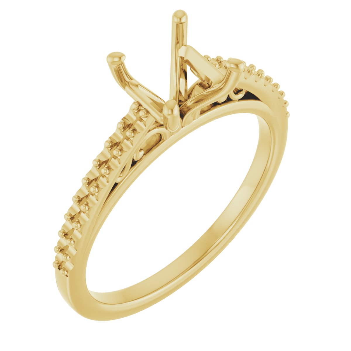 Accented Cathedral Engagement Ring