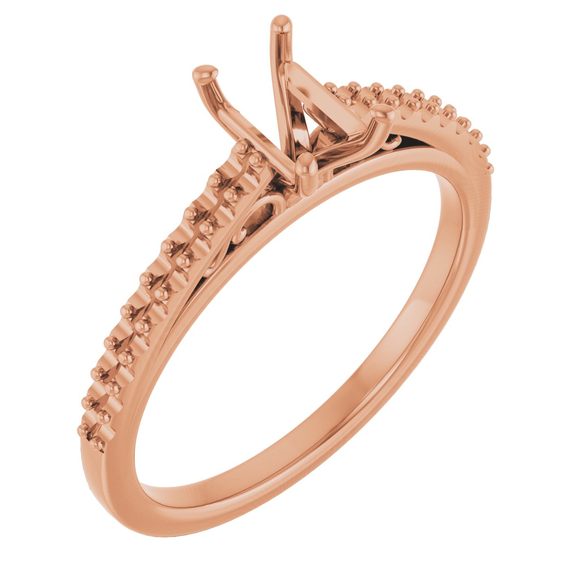 Accented Cathedral Engagement Ring