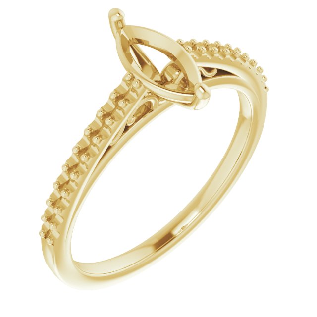 Accented Cathedral Engagement Ring