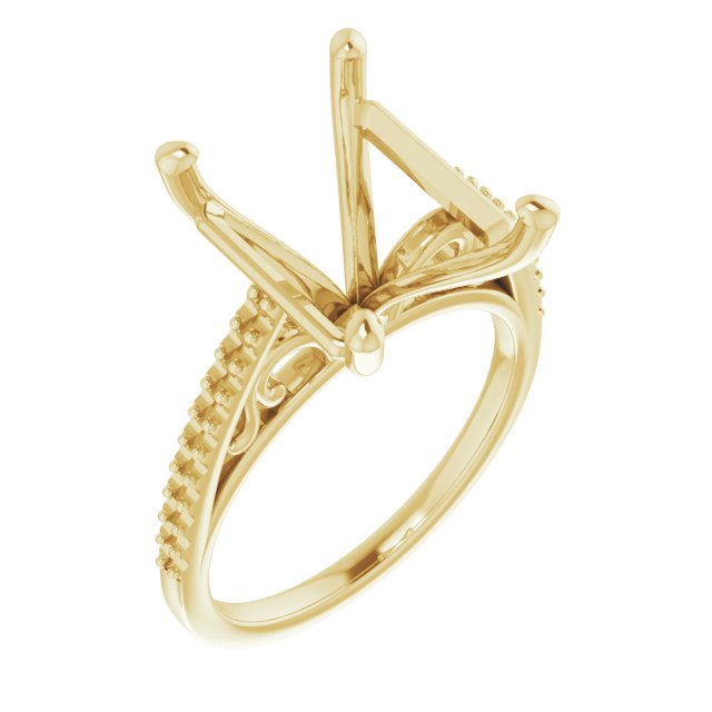 Accented Cathedral Engagement Ring