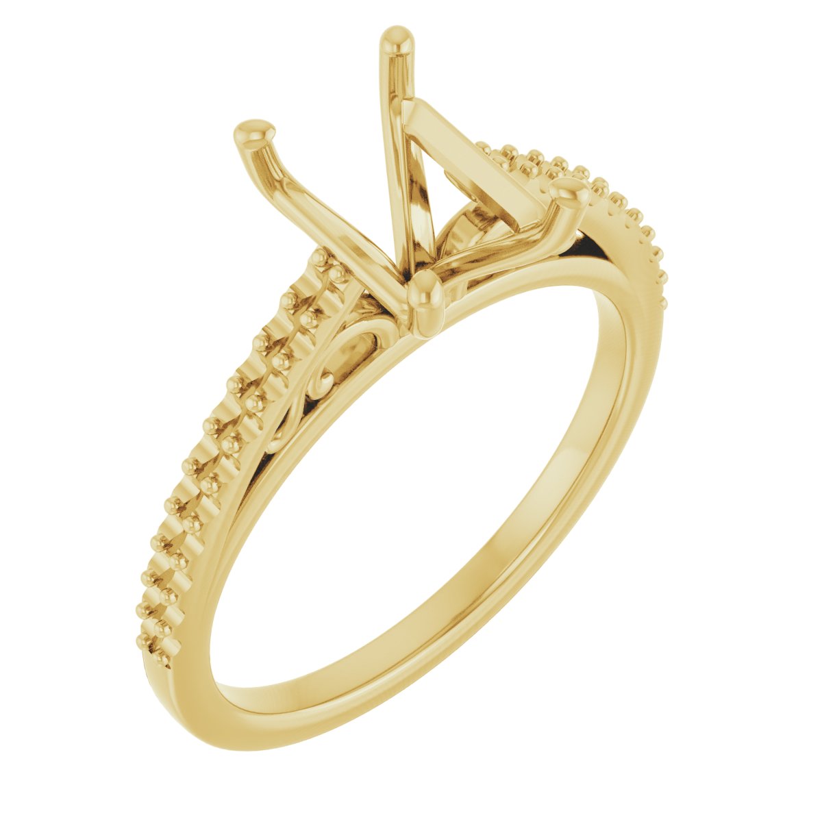 Accented Cathedral Engagement Ring