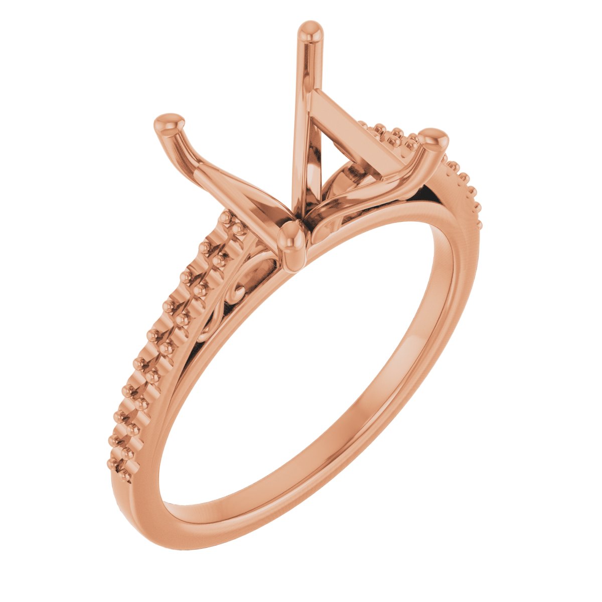 Accented Cathedral Engagement Ring