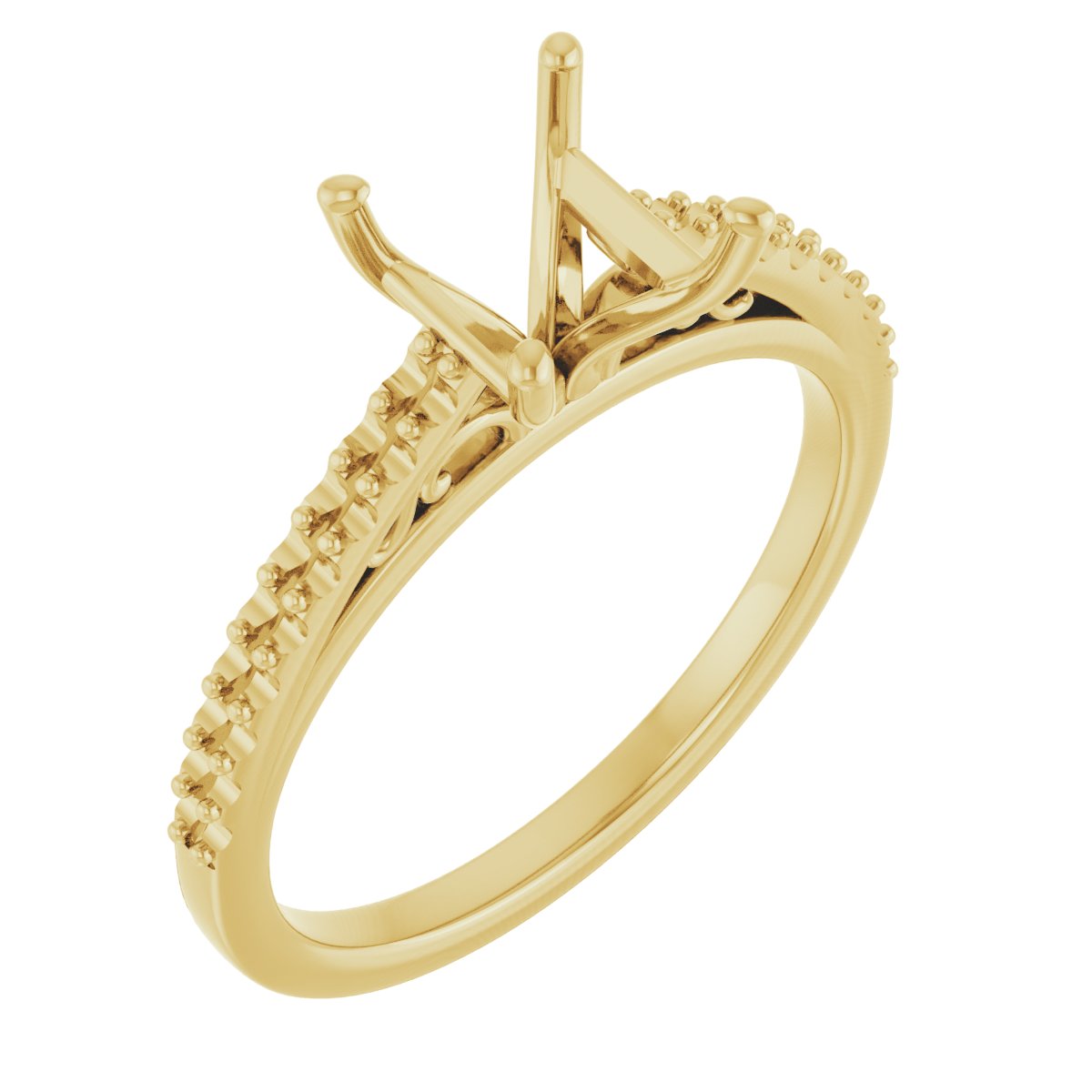 Accented Cathedral Engagement Ring