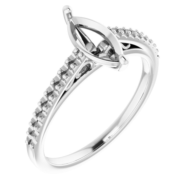 Accented Cathedral Engagement Ring