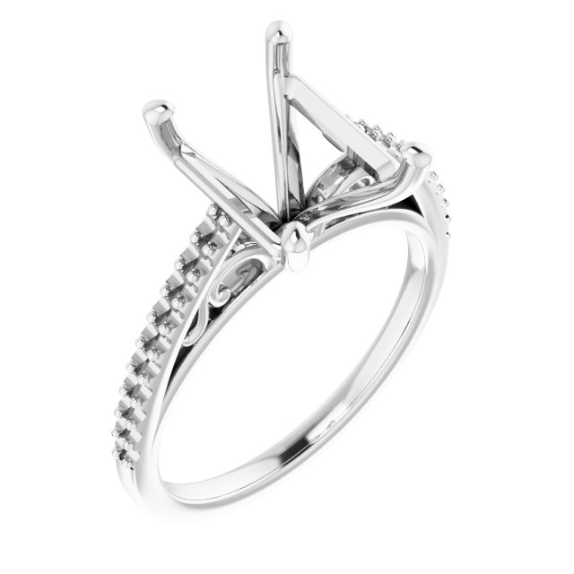 Accented Cathedral Engagement Ring