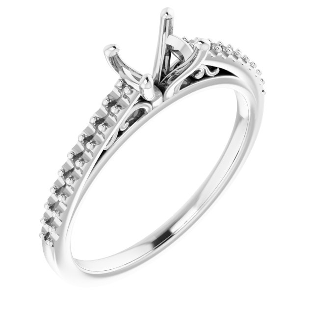 Accented Cathedral Engagement Ring